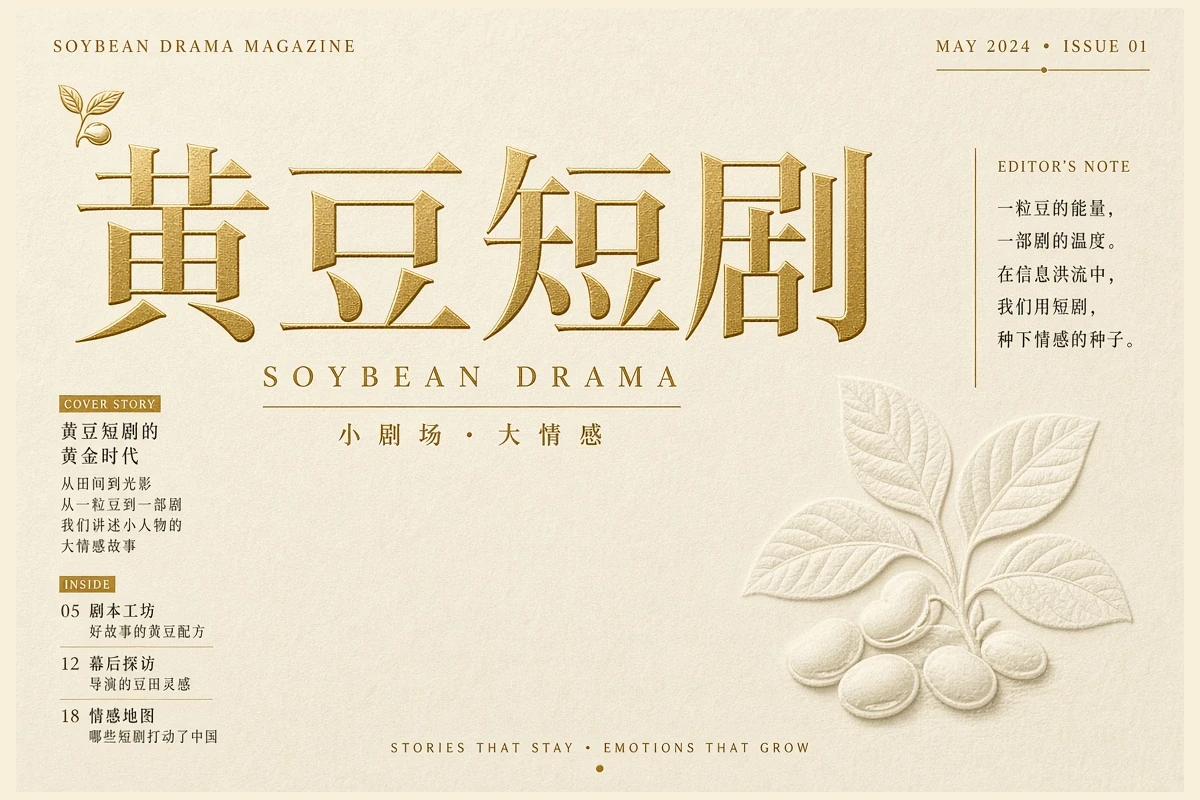 关于黄豆短剧，一刊一镜之间的阅读方式